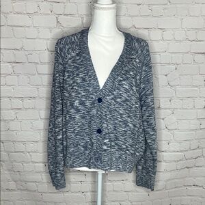 Lululemon Boxy Cotton Blend Cardigan XL Relaxed Fit Button Front V Neck Casual